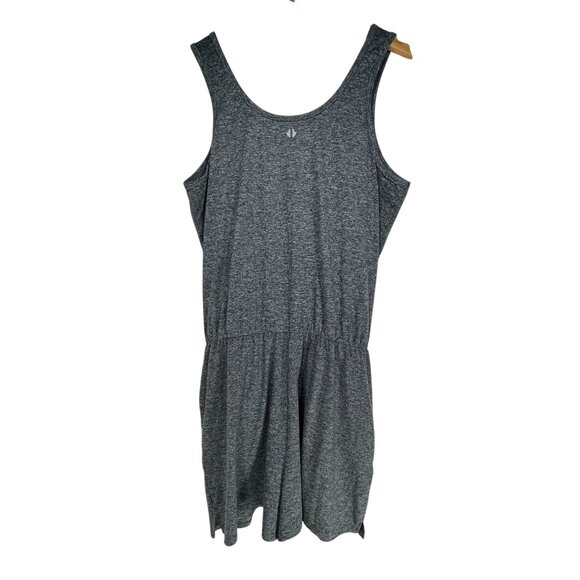 Thrive Societe Romper Sz L Heather Grey Scoop Neck Sleeveless Lounge Romper Norm - Picture 3 of 5